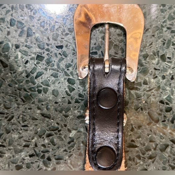 Nocona Leather Fabric Overlay Western Southwestern Design Cowgirl 30" Small - Picture 3 of 7